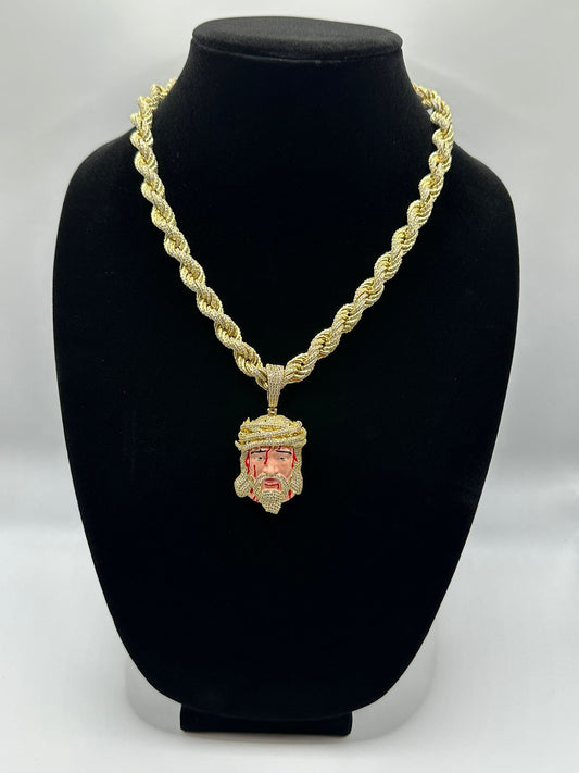 925 Sterling Silver Rope Gold Plated Chain