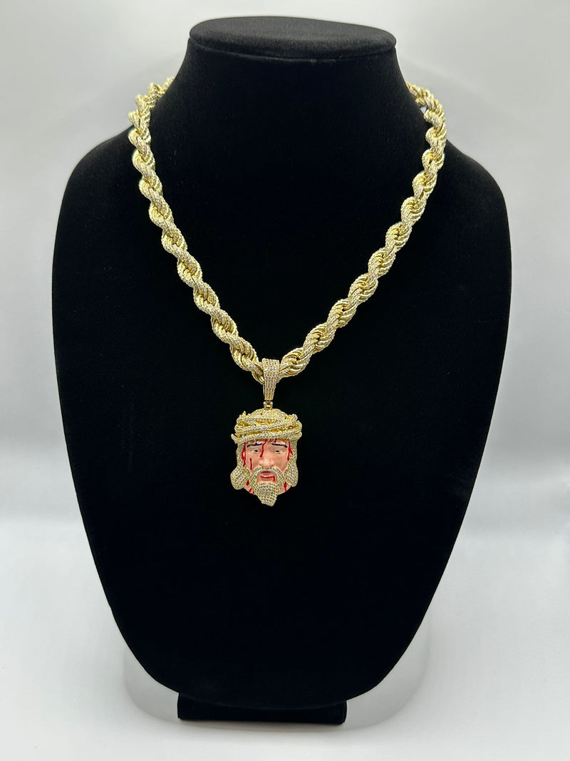 925 Sterling Silver Rope Gold Plated Chain