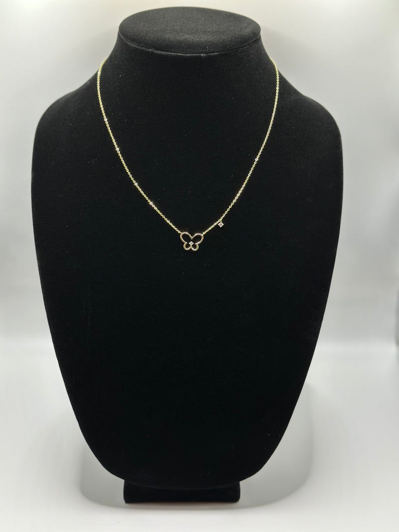 Sterling silver 925 necklace with cz pendant gold plated