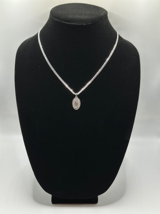 Flat Cuban necklace with pendant