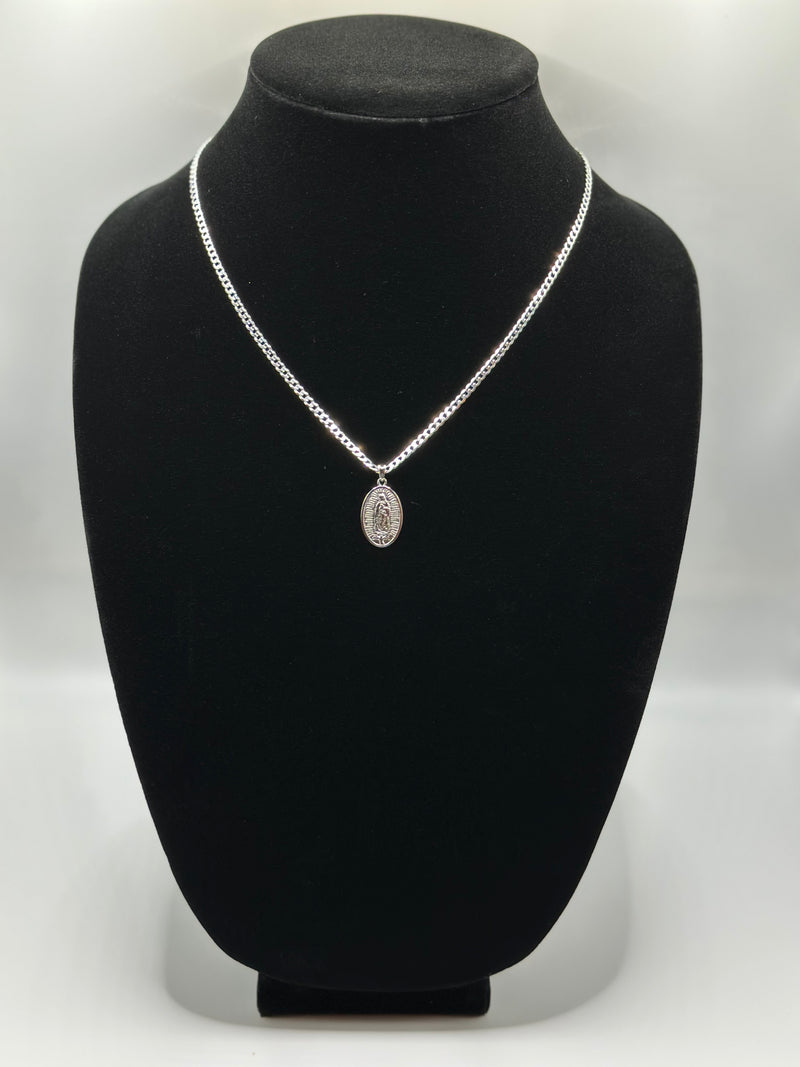 Flat Cuban necklace with pendant