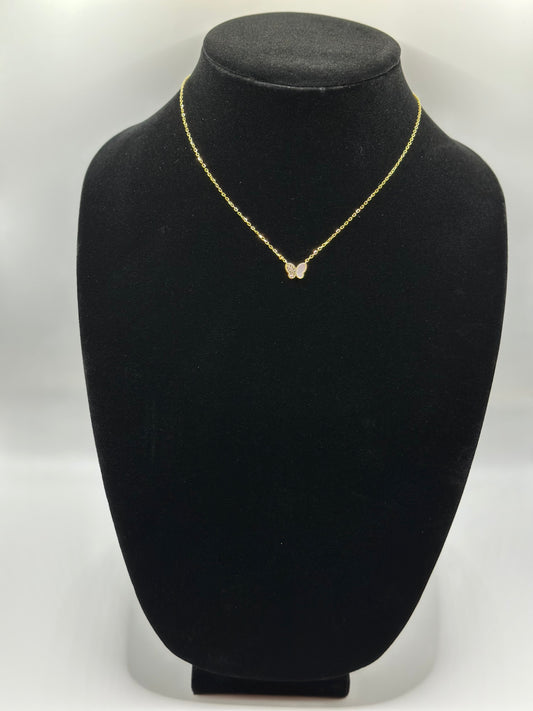Sterling silver 925 necklace with cz pendant gold plated