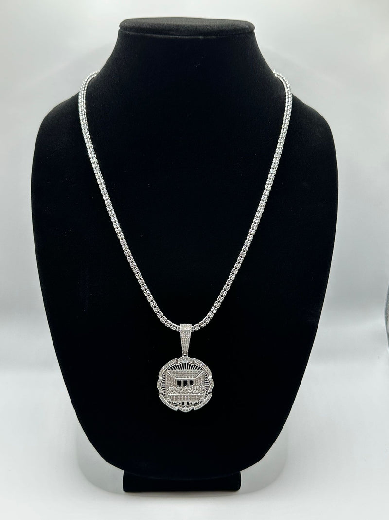Moon Ice Necklace with The Last Supper Pendant