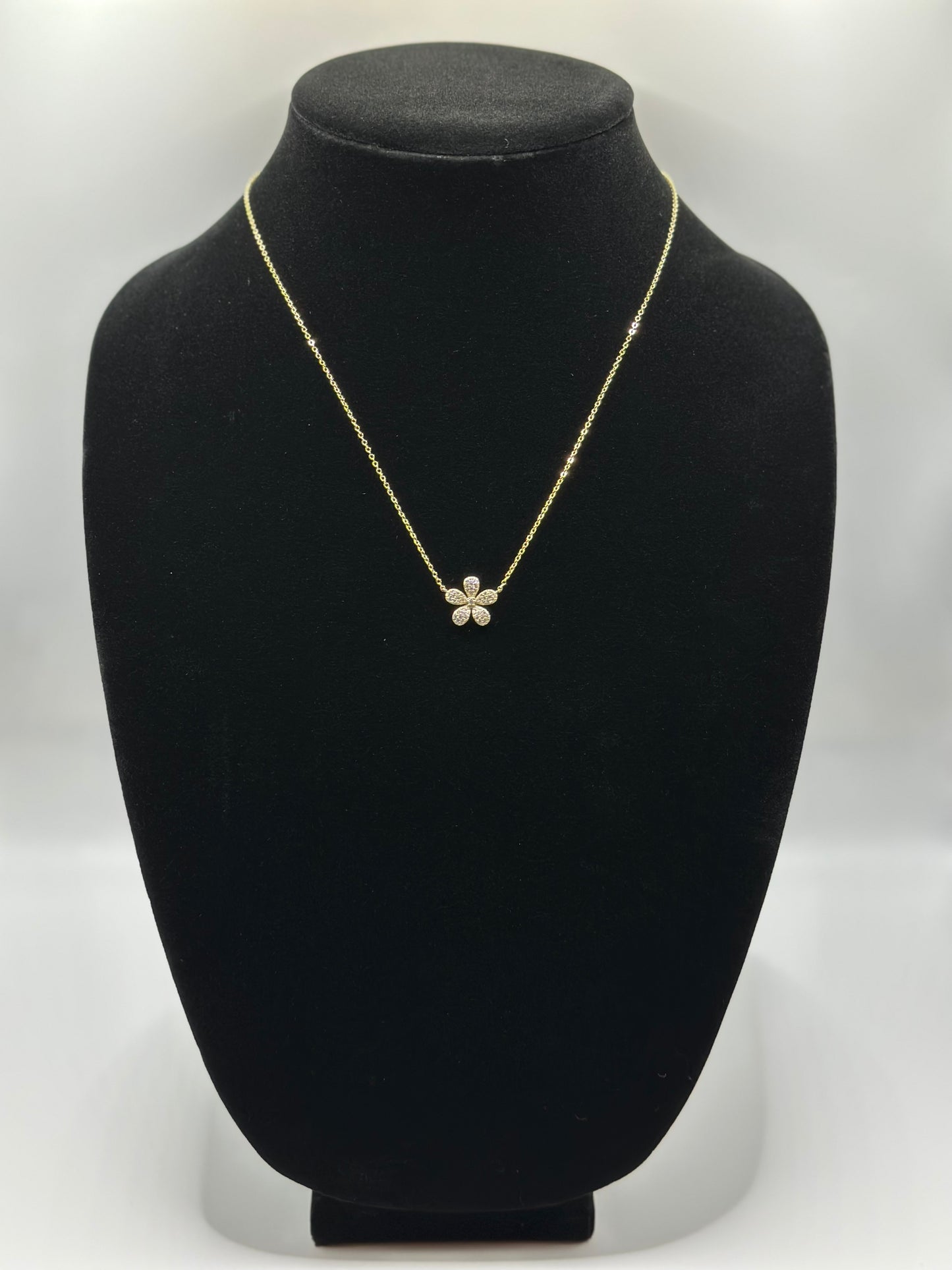 Sterling silver 925 necklace with cz pendant gold plated