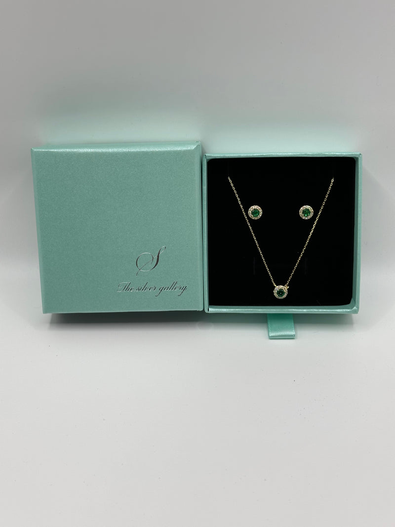 Set sterling silver 925 gold plate.